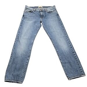 Baldwin Triumph Jeans Mens 31x27 Blue Medium Wash Straight Denim Made USA